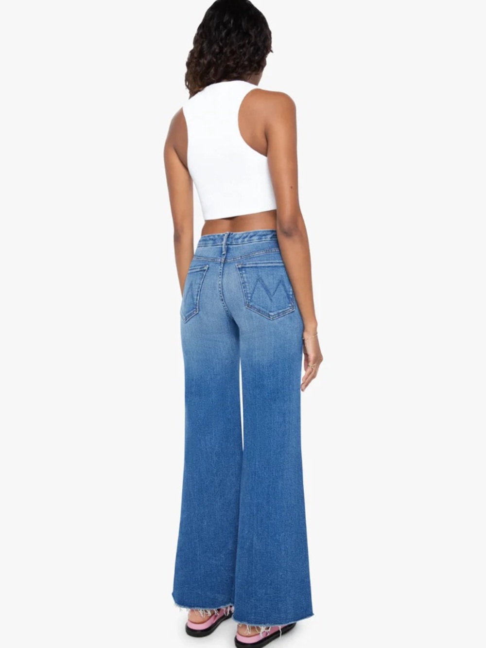 MOTHER Women’s The Roller Fray HR Wide Leg Jeans, Size: 32 - Picture 4 of 12